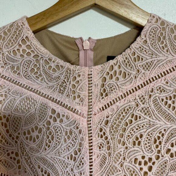 Bardot Pink Lace Long Sleeve Women's Mini Dress XS - Picture 4 of 12